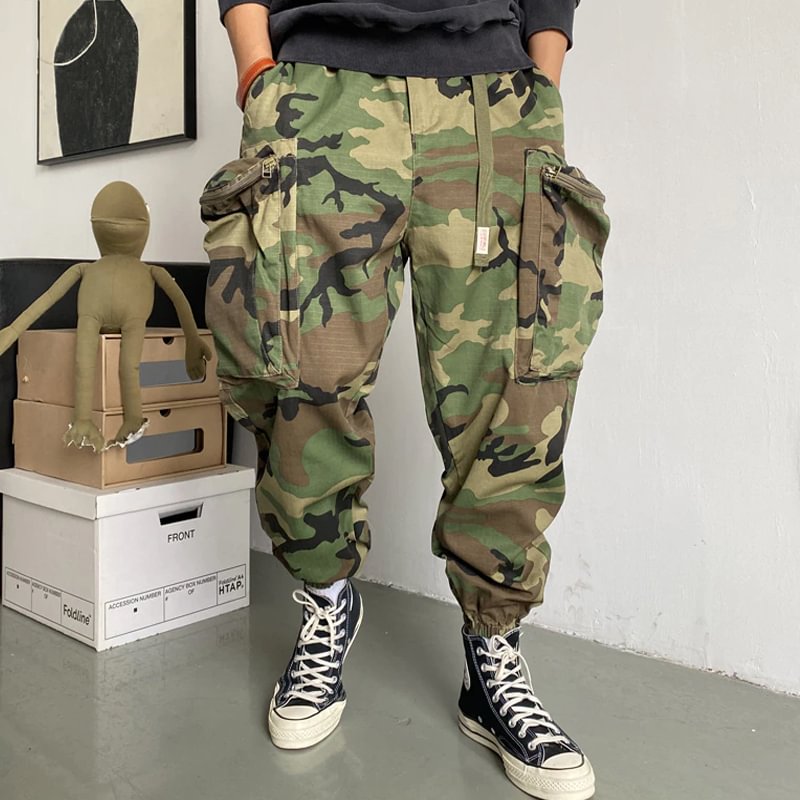 Casual Military Camo Tactical Large Pocket Jogger Pants