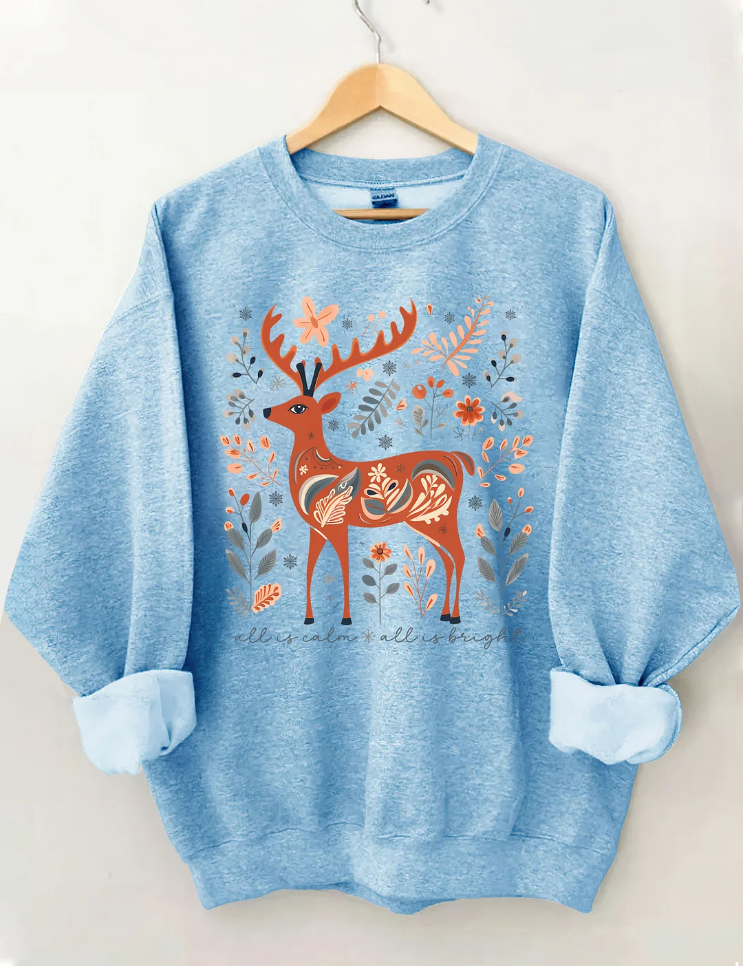 All Is Calm All Is Bright Sweatshirt