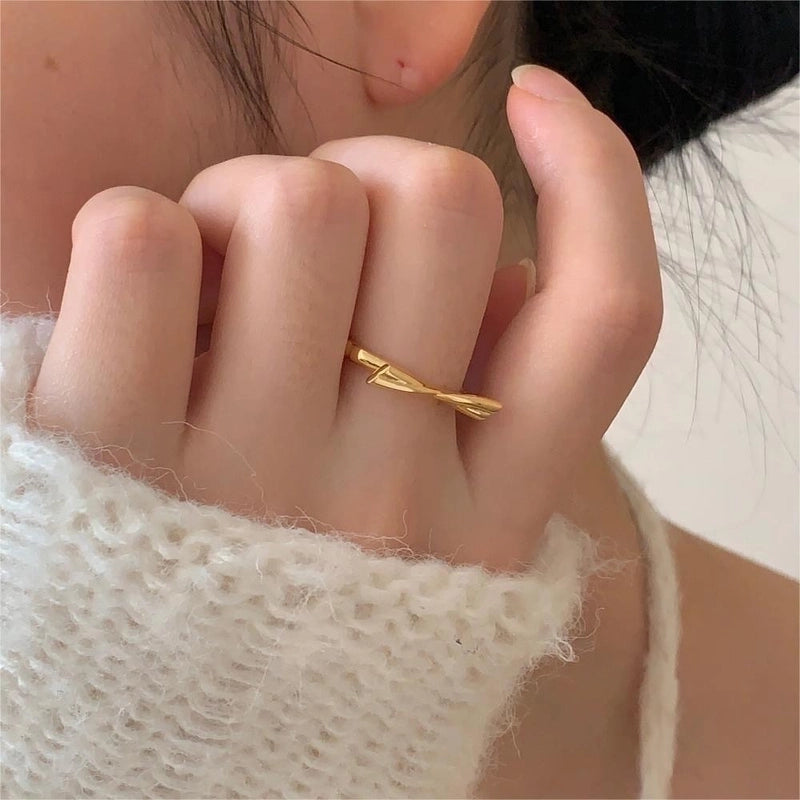 925 Sterling Silver Bow Knot Open Rings