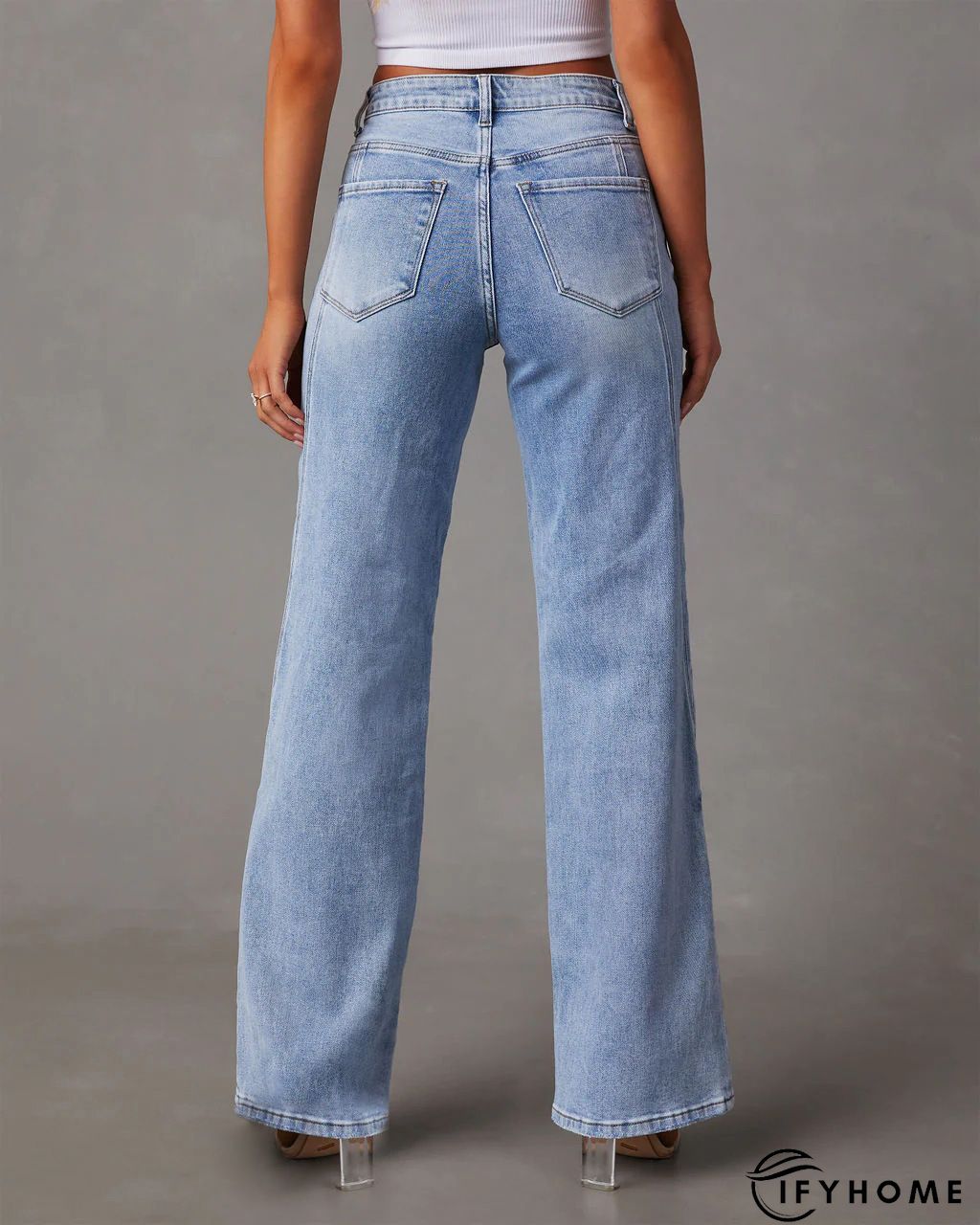 Denim Solid Casual Jeans | IFYHOME