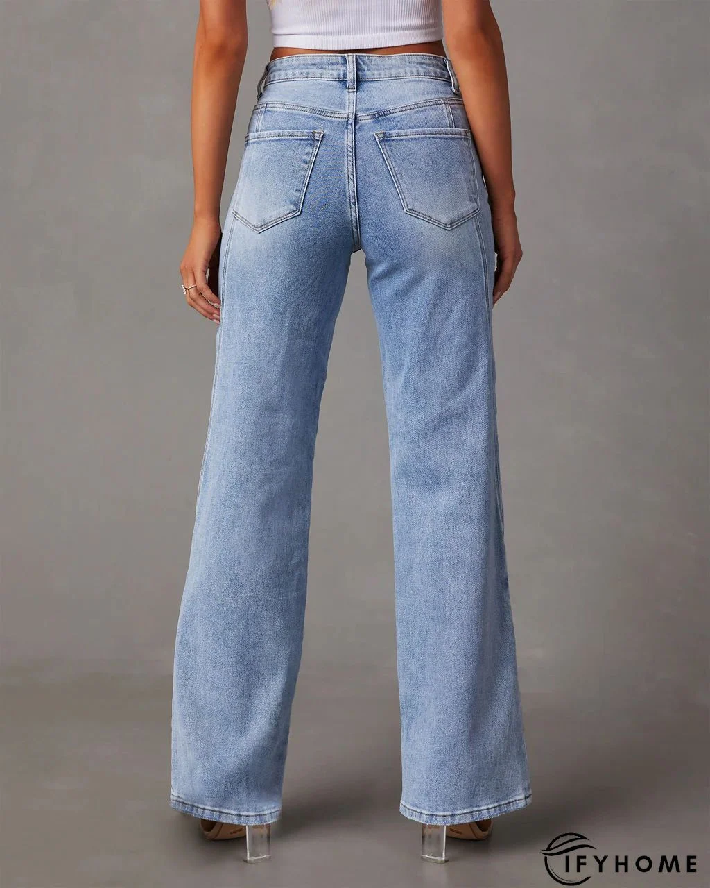 Denim Solid Casual Jeans | IFYHOME