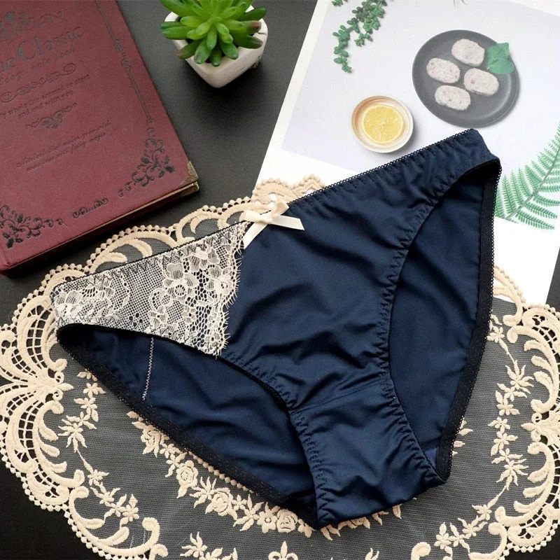 Women's Underwear Sexy Lace Panties Japanese Zebra Pattern Girls Comfort Briefs Low Waist Seamless Underpants Female Lingerie