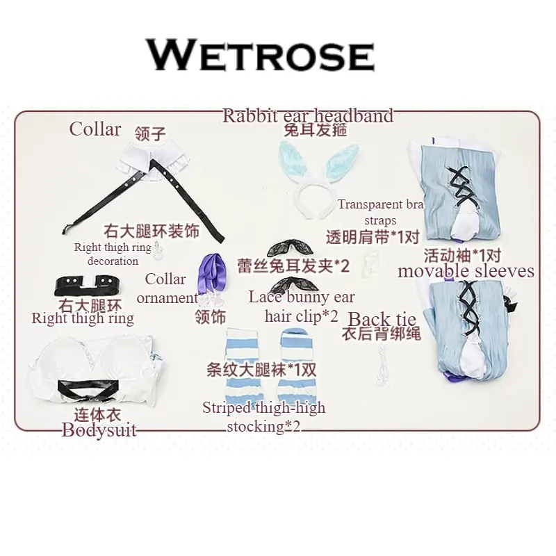 [Wetrose] Pre-Order Azur Lane Anchorage Bunny Girl Game Outfit Cosplay Costume 