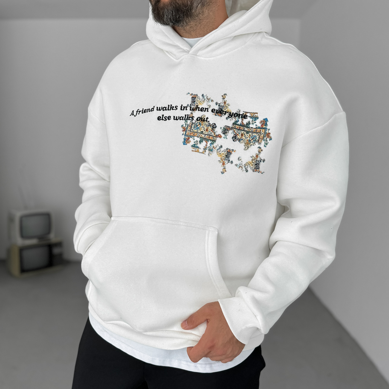 Street Ethnic Design Casual Oversized Hoodie