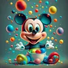 (Multi-Style) Disney Mickey Minnie-Full Round Diamond Painting 30*30cm