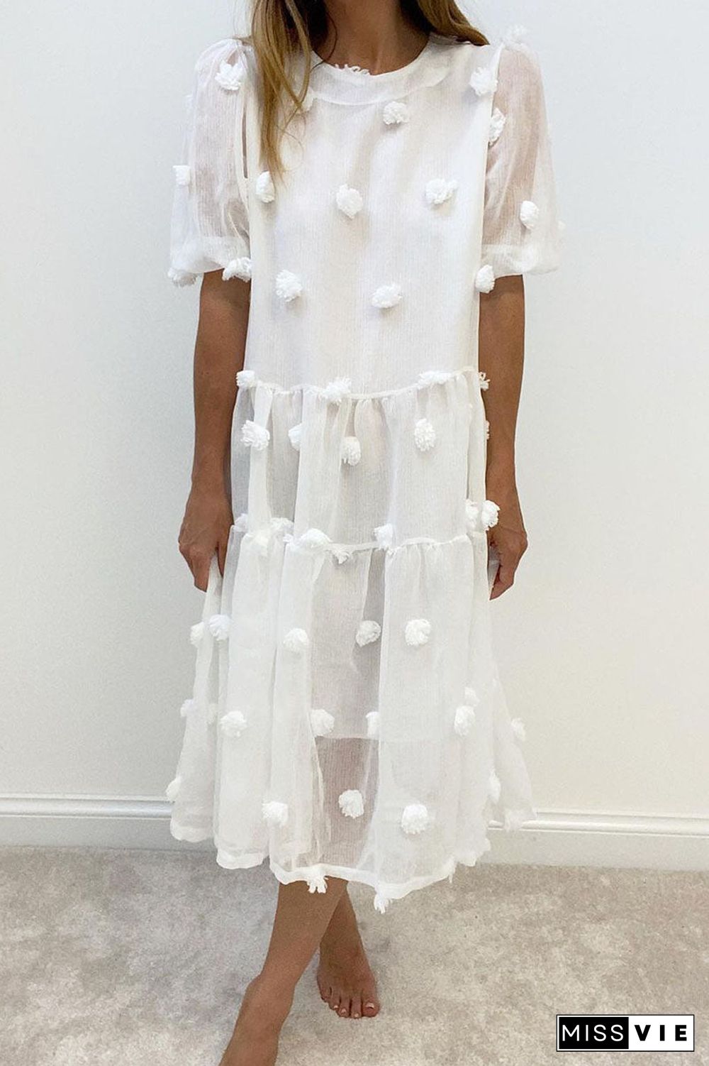 Fashion Elegant Solid Split Joint O Neck Princess Dresses