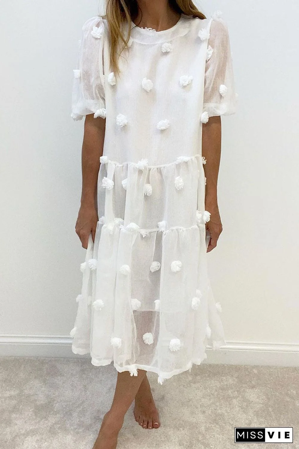 Fashion Elegant Solid Split Joint O Neck Princess Dresses