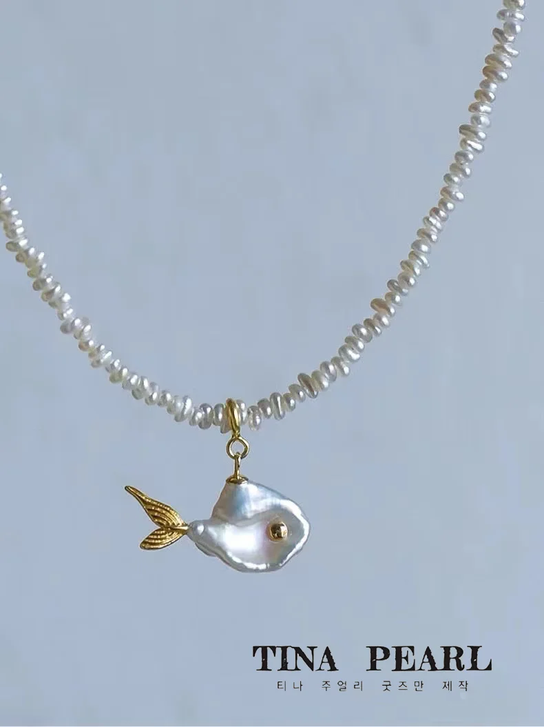 2025 TINA Jewelry 925 silver metallic freshwater pearl necklace