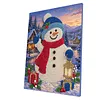 (30x40cm)DIY Pearl Painting Framed Snowman Handmade Pearl Material Art Kit Living Room Decor