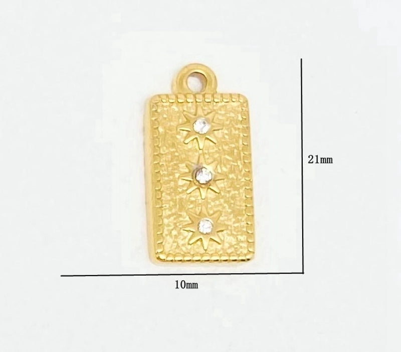 1 Piece 304 Stainless Steel Solid Color Jewelry Accessories Pendant