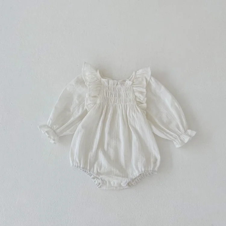 Baby Ruffled Smocked Bodysuit