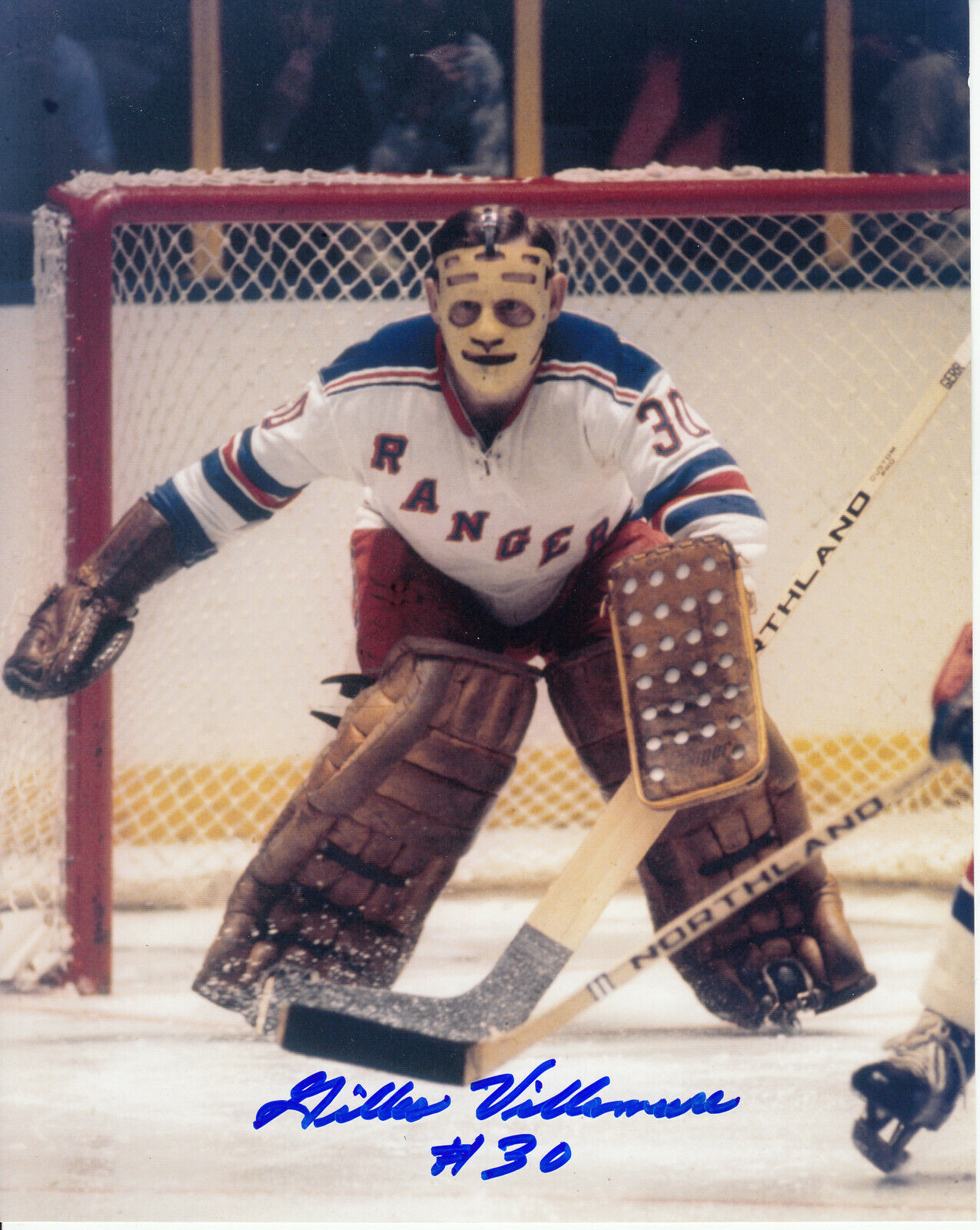 Gilles Villemure #5 8x10 Signed Photo Poster painting w/ COA New York Rangers