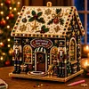 DIY Christmas House Pearl Painting Kit | 3D Wooden Holiday Decor