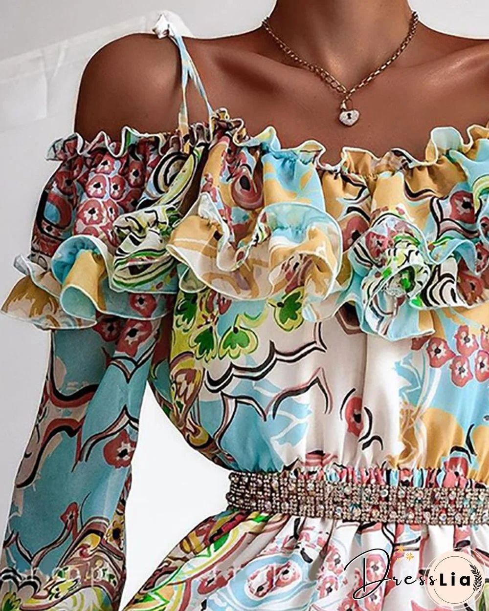 Women's Dress Loungewear Clothes Fashion Floral Print Fairy Flower Sundress Dresses Length Sleeve Style Sleeve Length(cm)