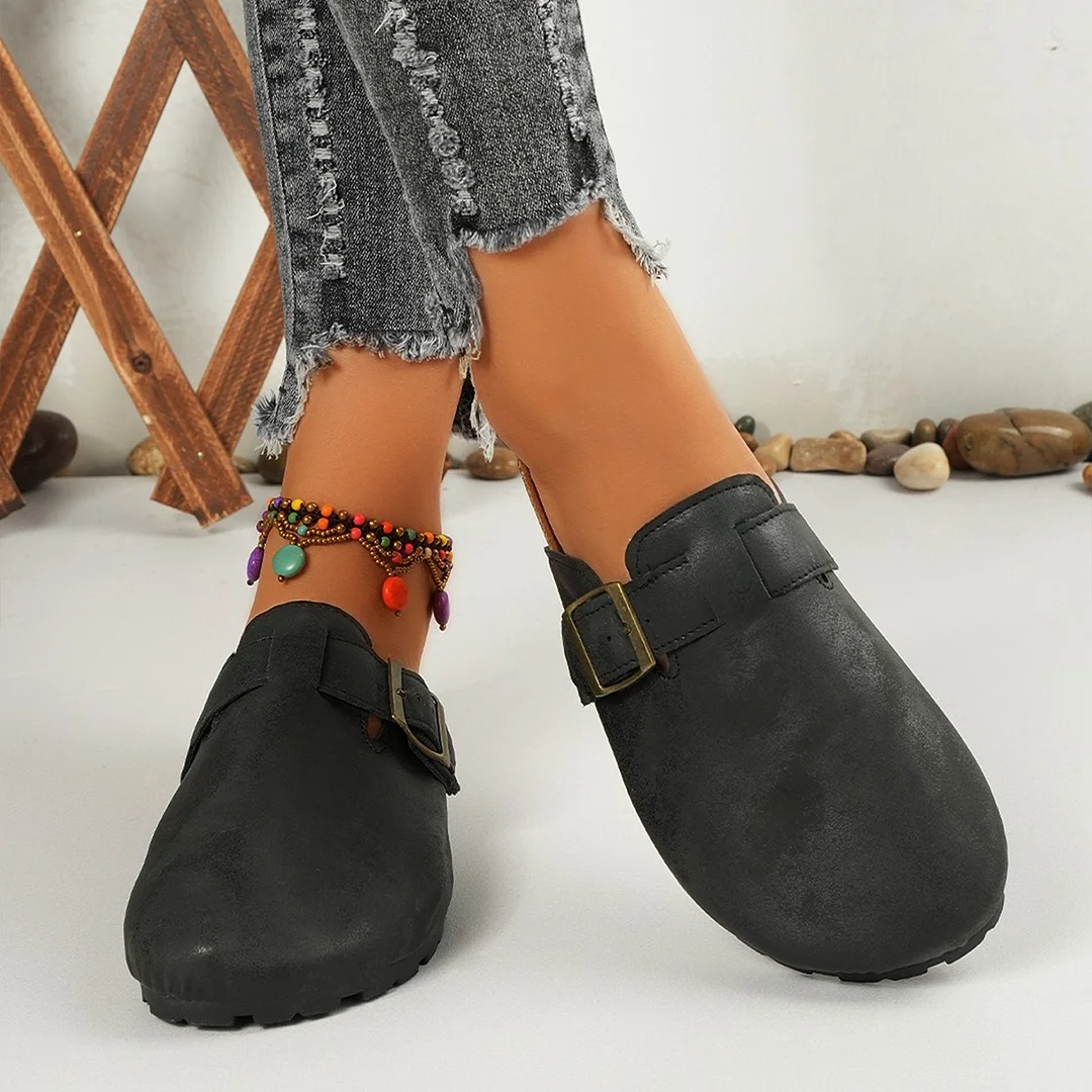 Qengg Qengg Slippers Female Lovers Cork Drag Wish Large Size Roman Shoes Casual Half Drag Lazy Shoes Tide
