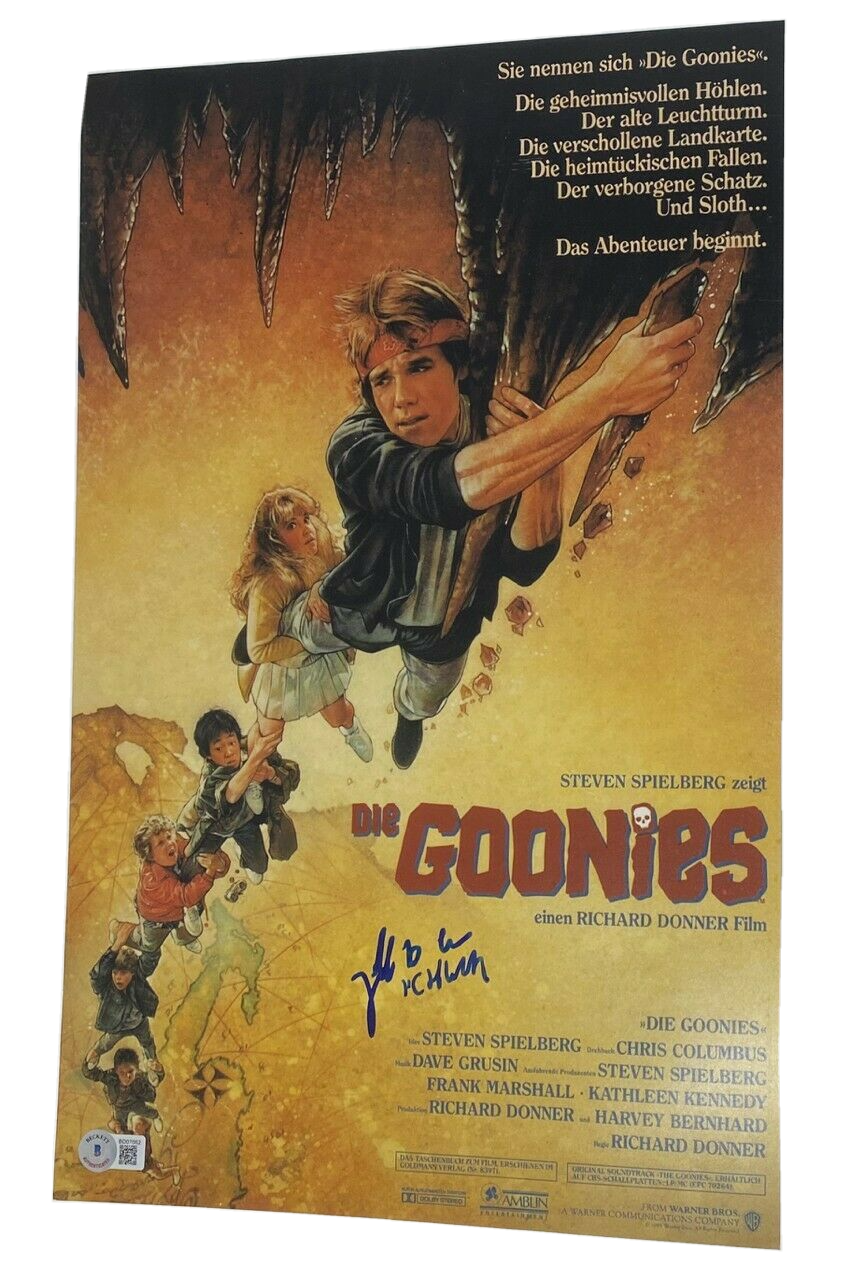 Jeff Cohen Signed Autographed The Goonies 11x17 Movie Poster Photo Poster painting Beckett COA