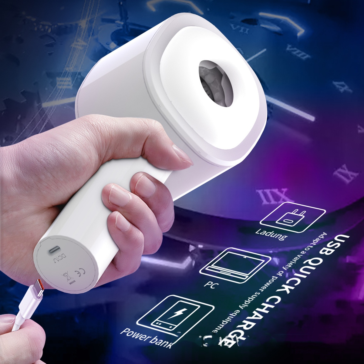 Telescopic 7 Vibration Mode Portable Masturbator Stroker 