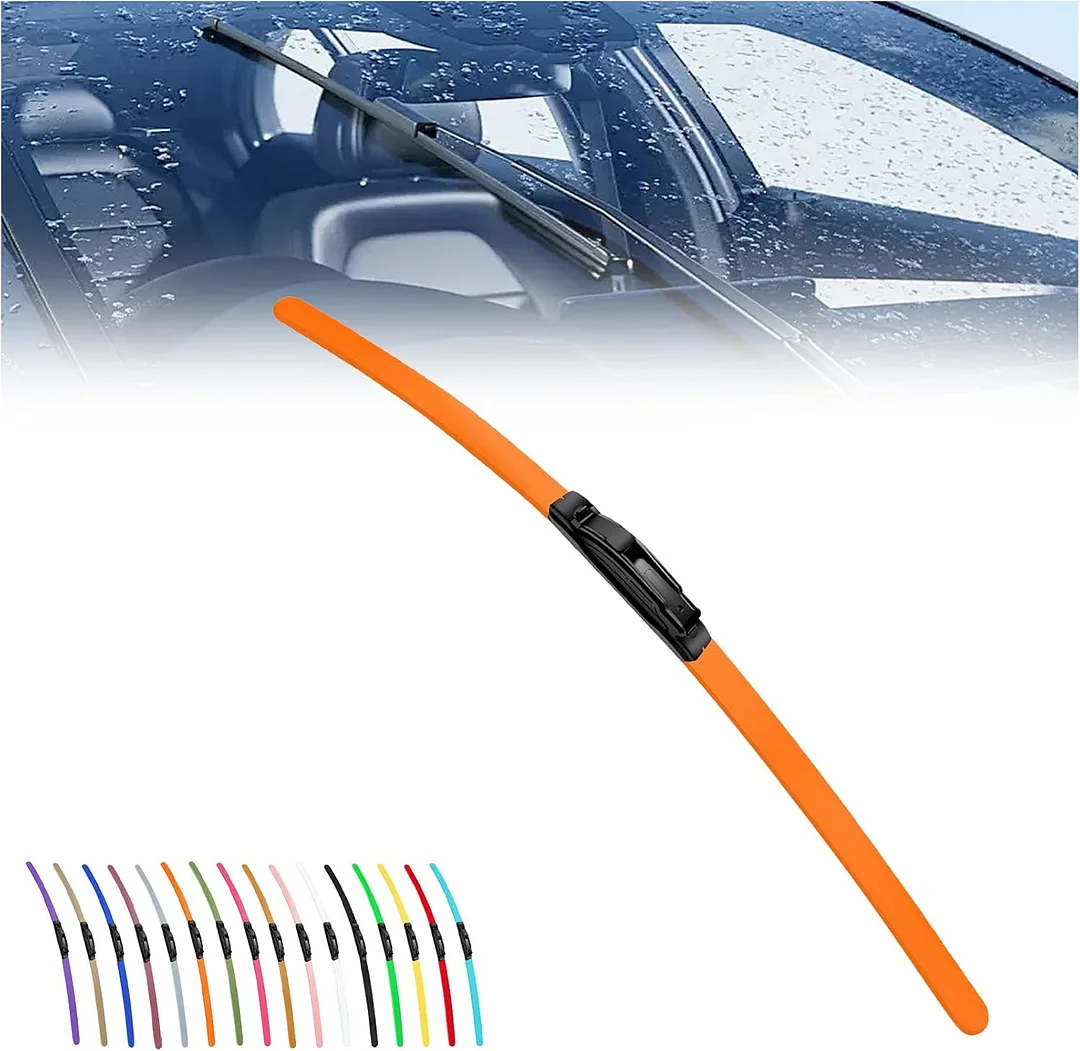  2025 New Colorful Boneless Silent Windshield Wipers  ,All Season Automotive Replacement Windshield Wipers Front Windshield Windshield Blade Window Wipers for Car 