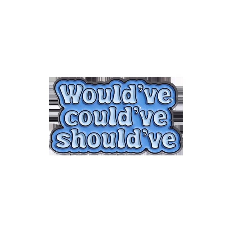 Cartoon Style Pin Letter Alloy Stoving Varnish Unisex Brooches