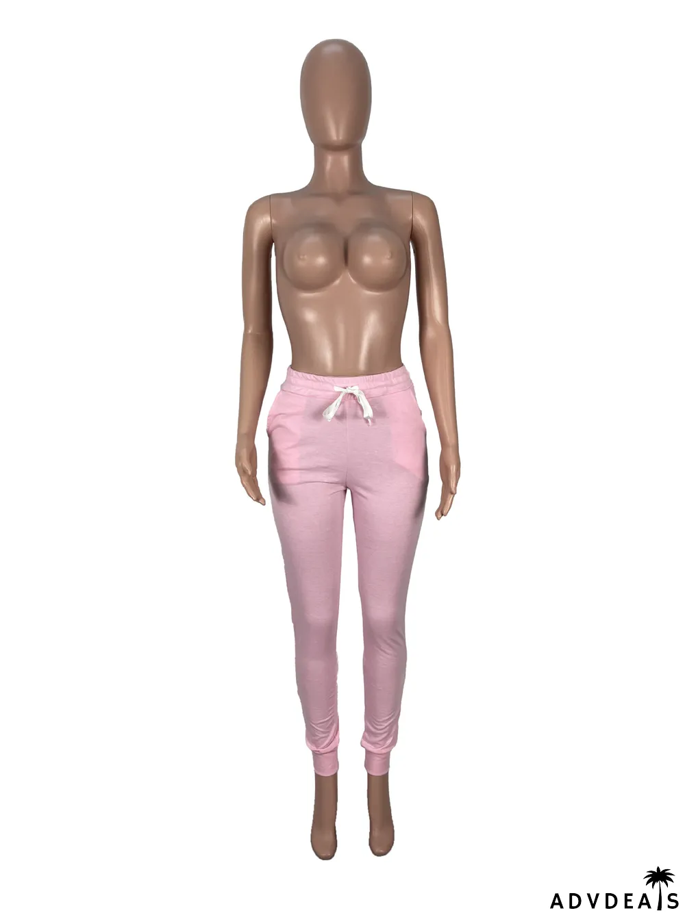 Solid Color Sports Casual Pocket Pants