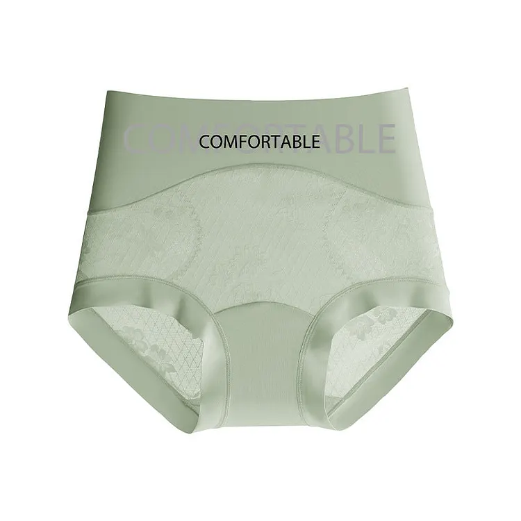 High waist seamless lace panties