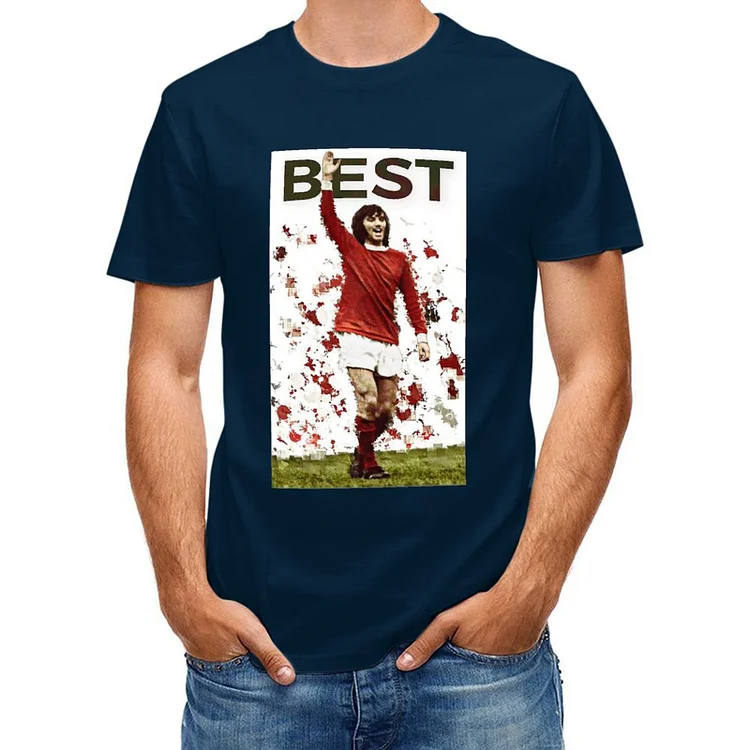 Simply George Best Inspired Vintage Style Short Sleeve Soccer Culture Tee