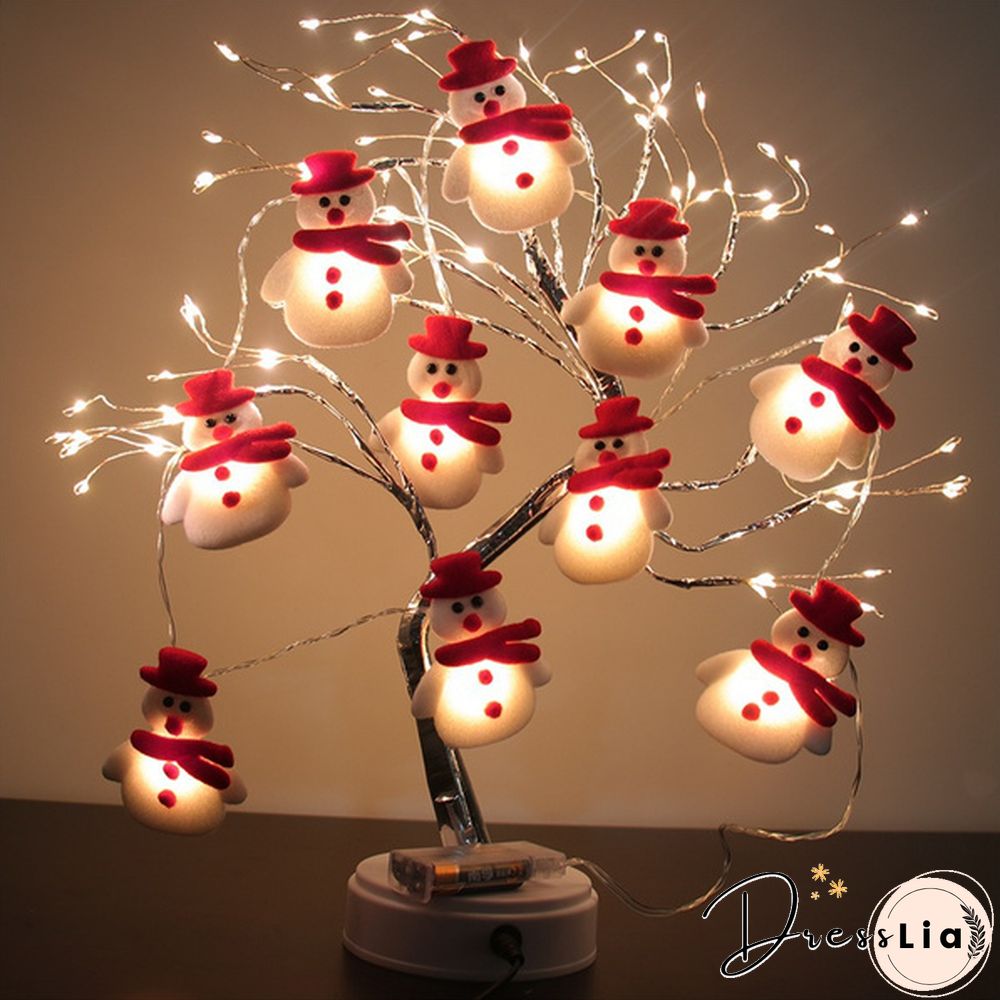Leds 54Ft Christmas Snowman String Lights Waterproof Light Short Plush For Decorations