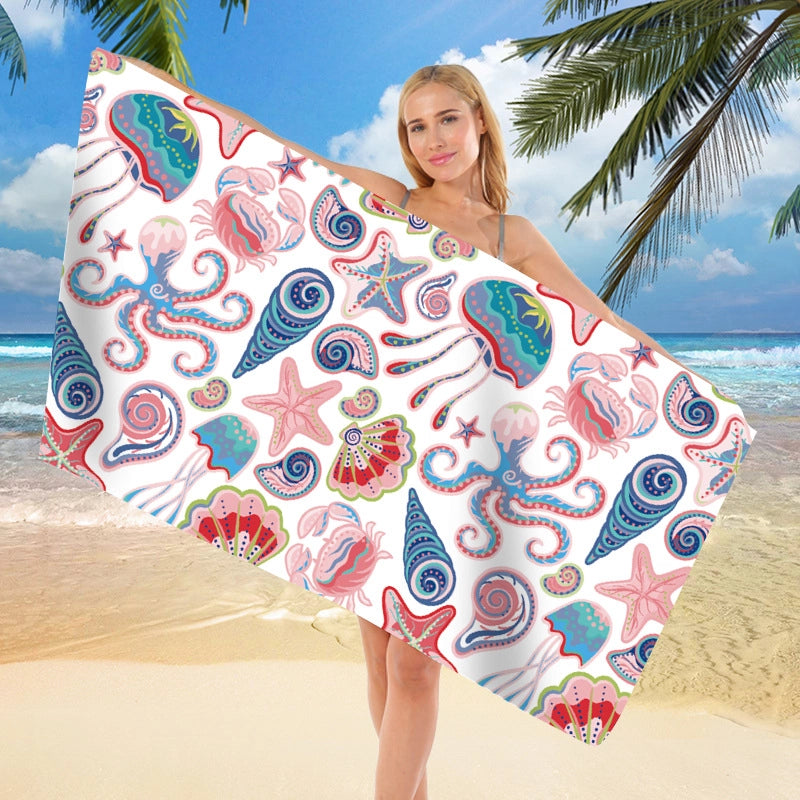 Vacation Geometric Superfine Fiber Beach Towel Towels