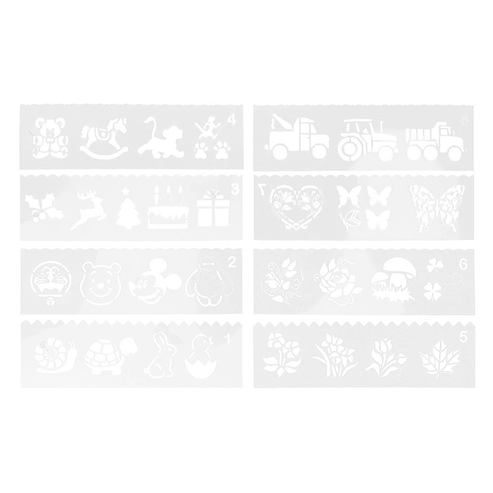

8Pcs Plastic Children Painting Drawing Template Rulers Tool Diy Craft Mold, 501 Original