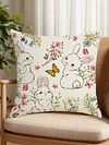 4pcs Easter Pillow Covers 45x45cm Pillowcase for Easter Decor Couch Sofa Bedroom