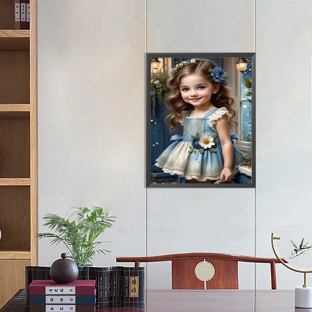 Full Round Diamond Painting 40*50cm - Sweet Girl
