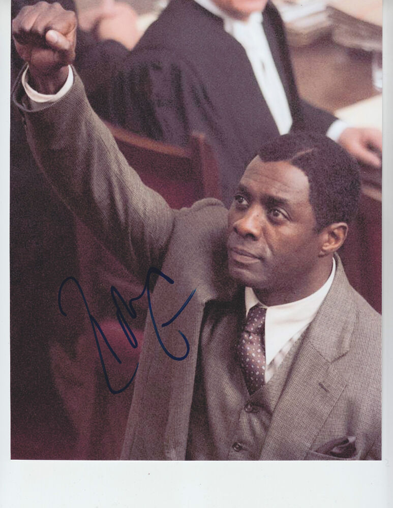 Idris Elba  -  MANDELA  - signed 8x10