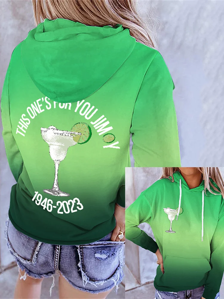 Margarita This One's For Jimmy 1946-2023 Gradient Hoodie