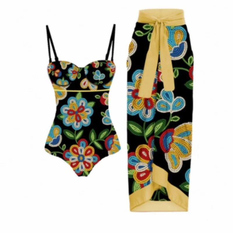 Uveng Uveng One-Piece Bikini Suit Women's Bikini Three-Piece Set
