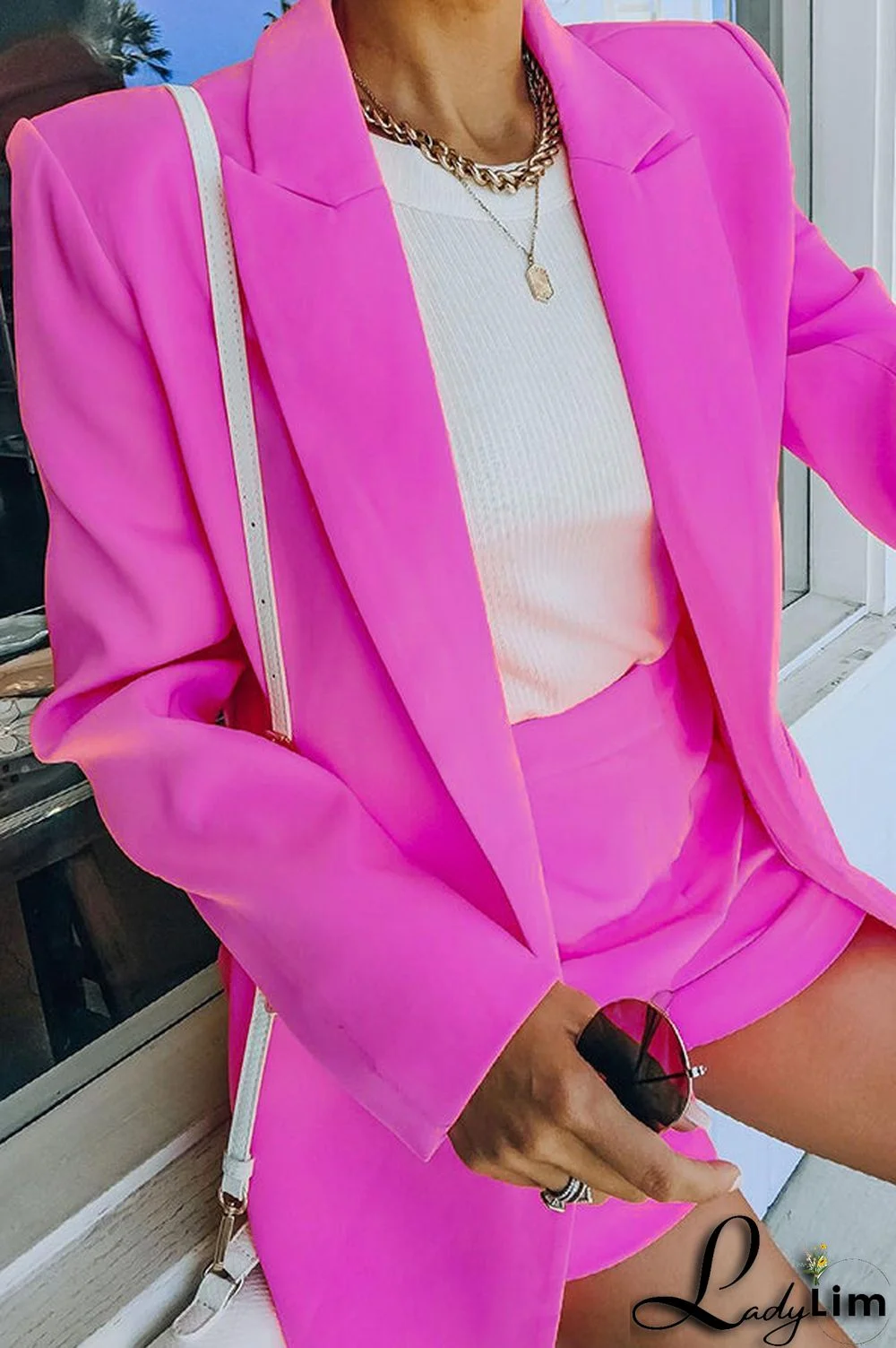 Standards Pocketed Bright Colour Blazer Shorts Suit