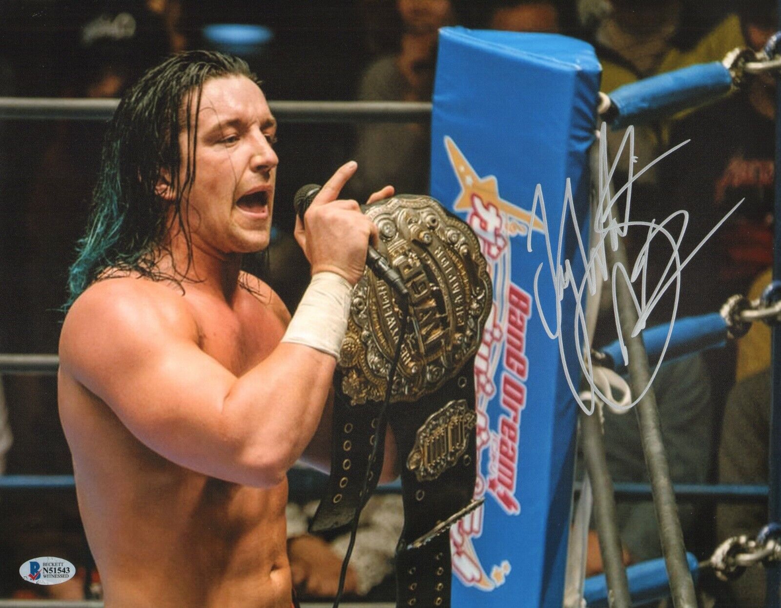 Jay White Signed 11x14 Photo Poster painting BAS Beckett COA New Japan Pro Wrestling Autograph D