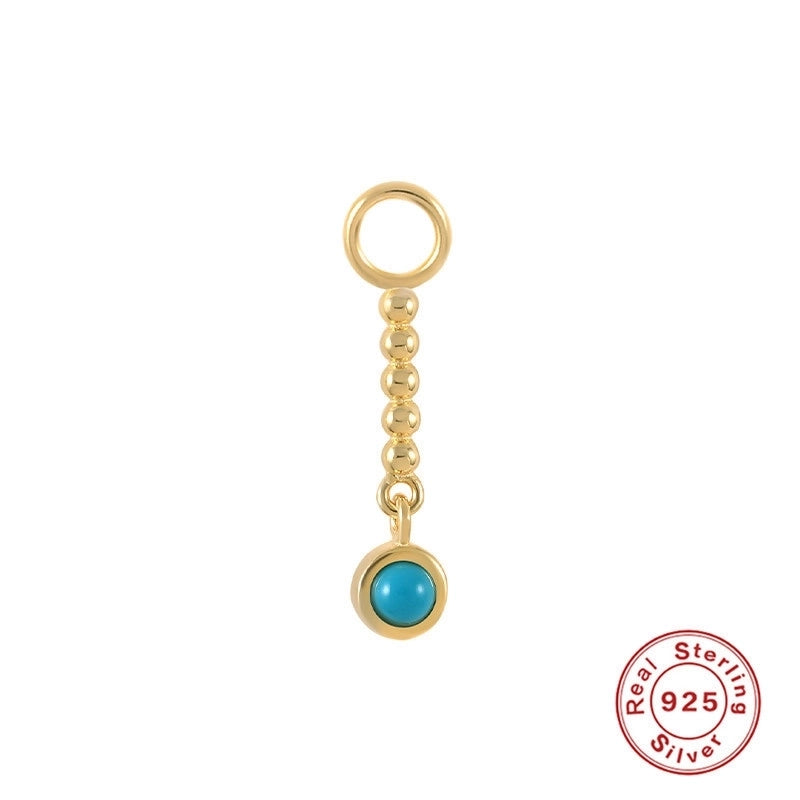 1 Piece 10mmKS115067-Z Sterling Silver Zircon Geometric Pendant Jewelry Accessories