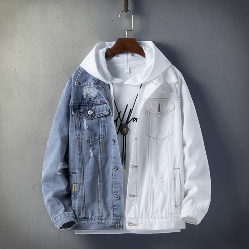 men's Loose Panel Denim Jacket Jacket