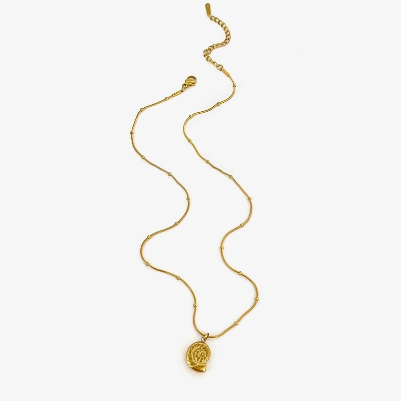 Beach Minimalist Conch Dolphin Fish 316L Stainless Steel  18K Gold Plated Stainless Steel Necklaces