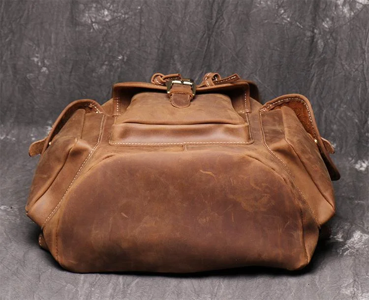 Men's Handmade Leather Travel Backpack