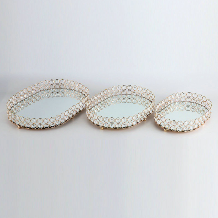 Luxuriate Glass and Gold Candle Stand
