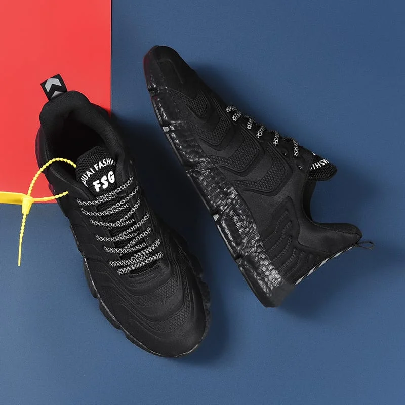 Men Sneakers Lace-up Mens Shoes Lightweight Cushion Sneakers Striped Luminous Men's Shoes Casual Shoes For Men Zapatillas Hombre