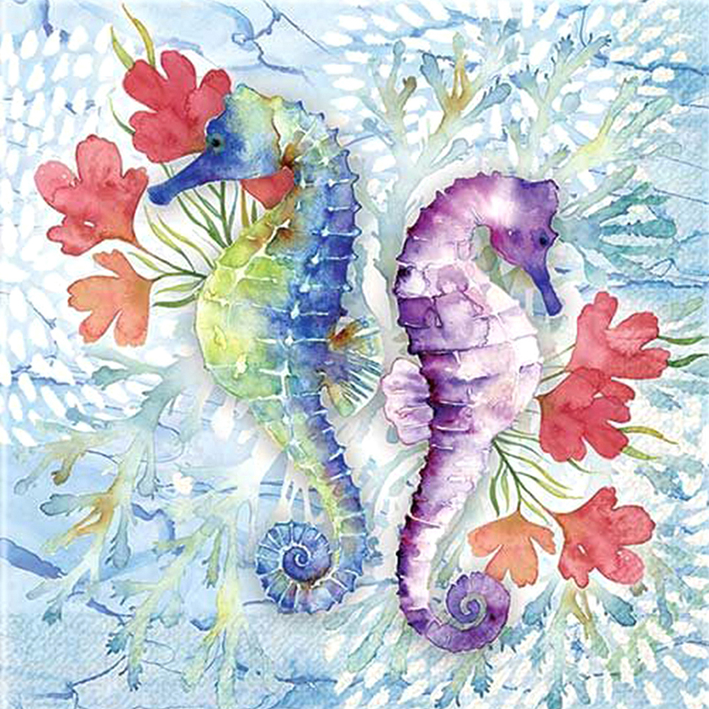 

Hippocampus - Round Drill Diamond Painting - 40*40CM, 501 Original