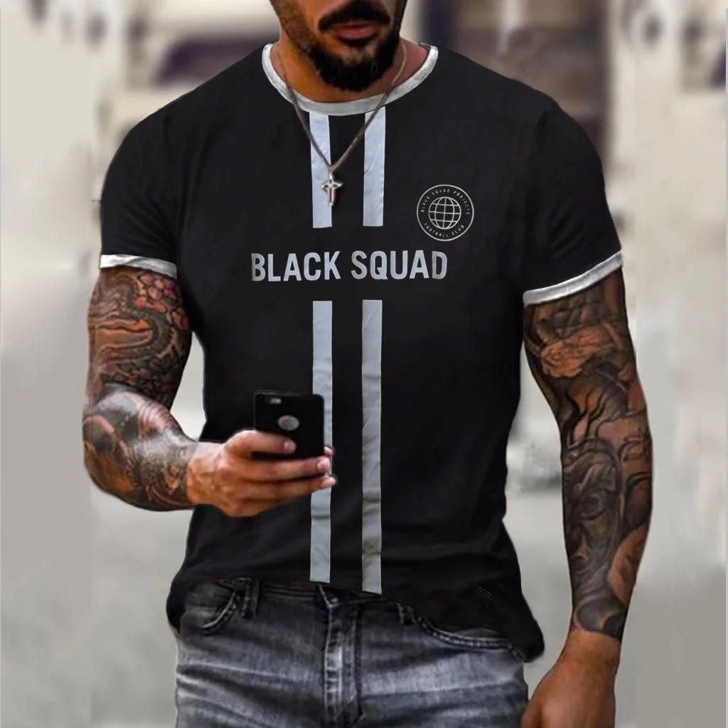 Men's retro print T-shirt