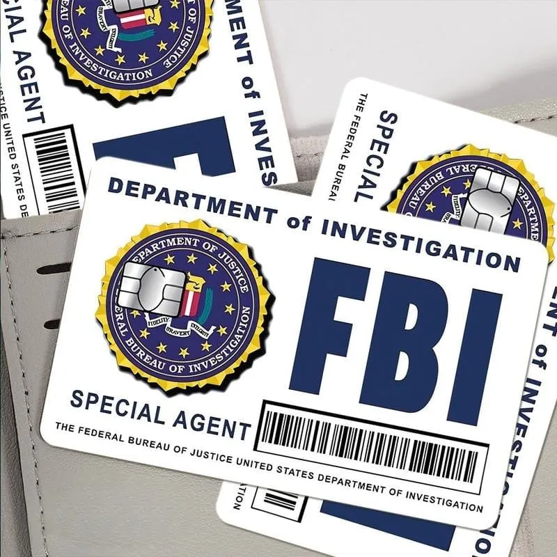 🔥Last Day 49% OFF - Secret Agent Card Skins Kit: FBI/ICE Designs  &bull; Cosplay & Gift Stickers