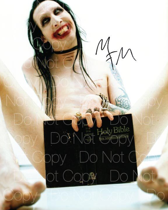 Marilyn Manson signed 8X10 Photo Poster painting picture poster autograph RP 4