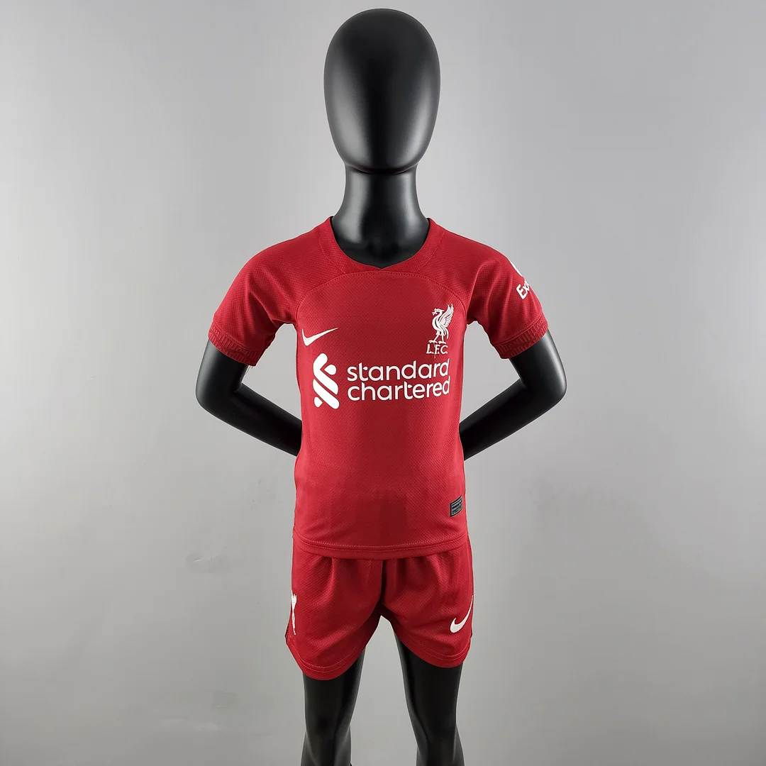 2022 Liverpool home Thailand version football jersey kids size