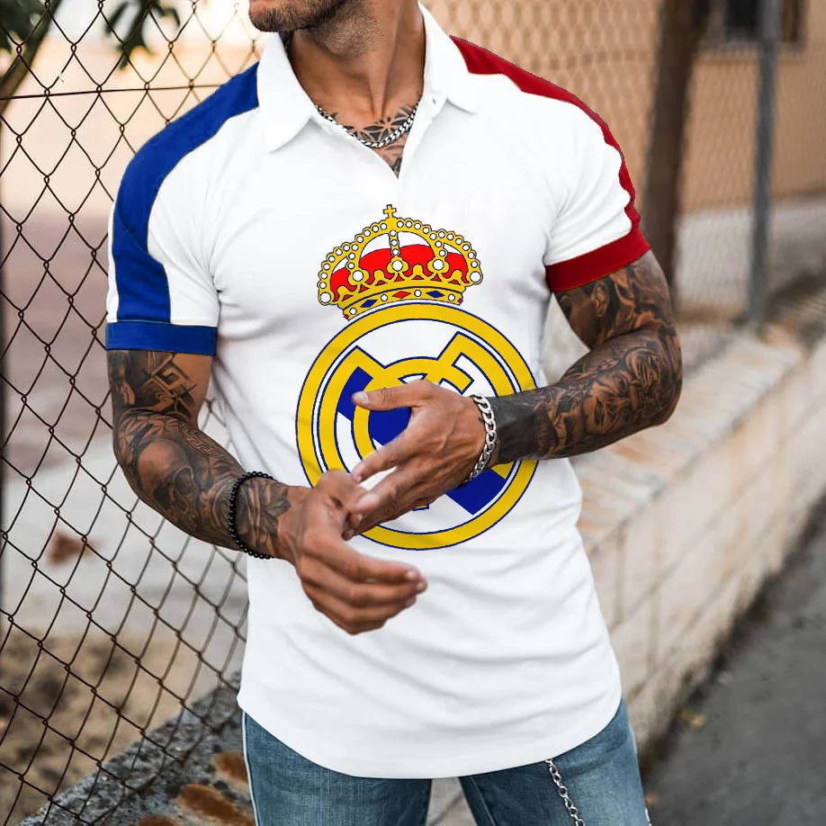 Mens Real Madrid Printed Casual T-Shirt
