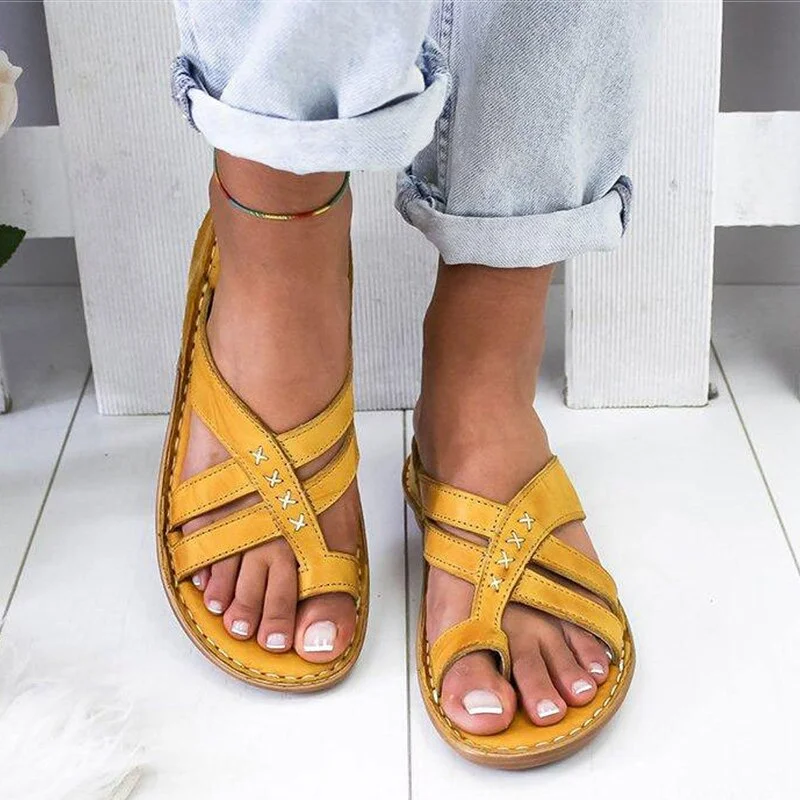 Women Sandals 2020 Summer Sandals For Women Beach Shoes Low Heels Wedges Shoes Women Flip Flops Gladiator Flat Sandalias Mujer