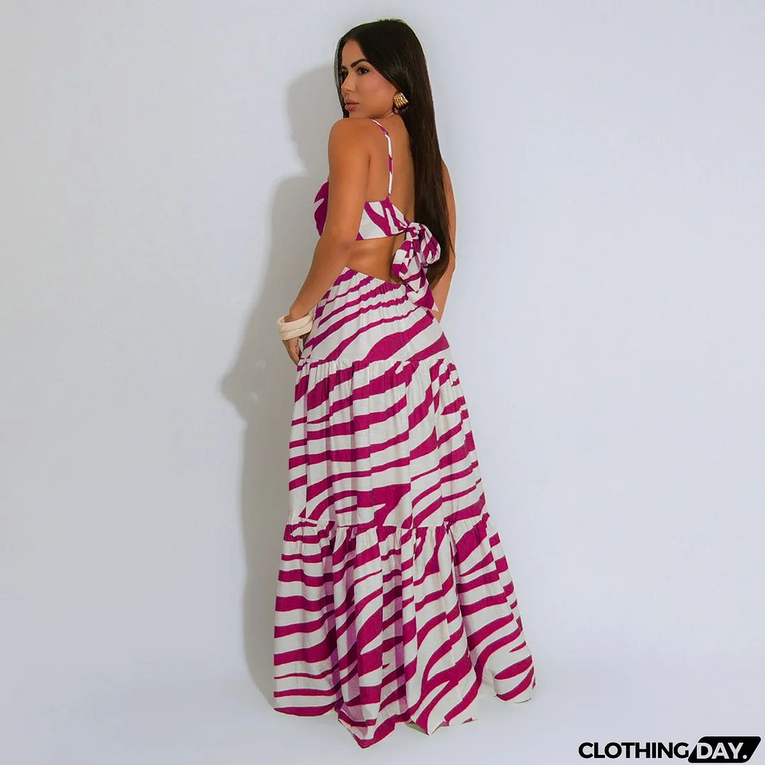 Social Hour Striped Maxi Dress